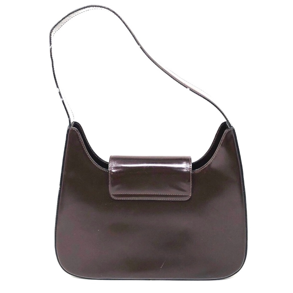 LANCEL Paris dark burgundy structured leather purse, made in Italy - Picture 2 of 7
